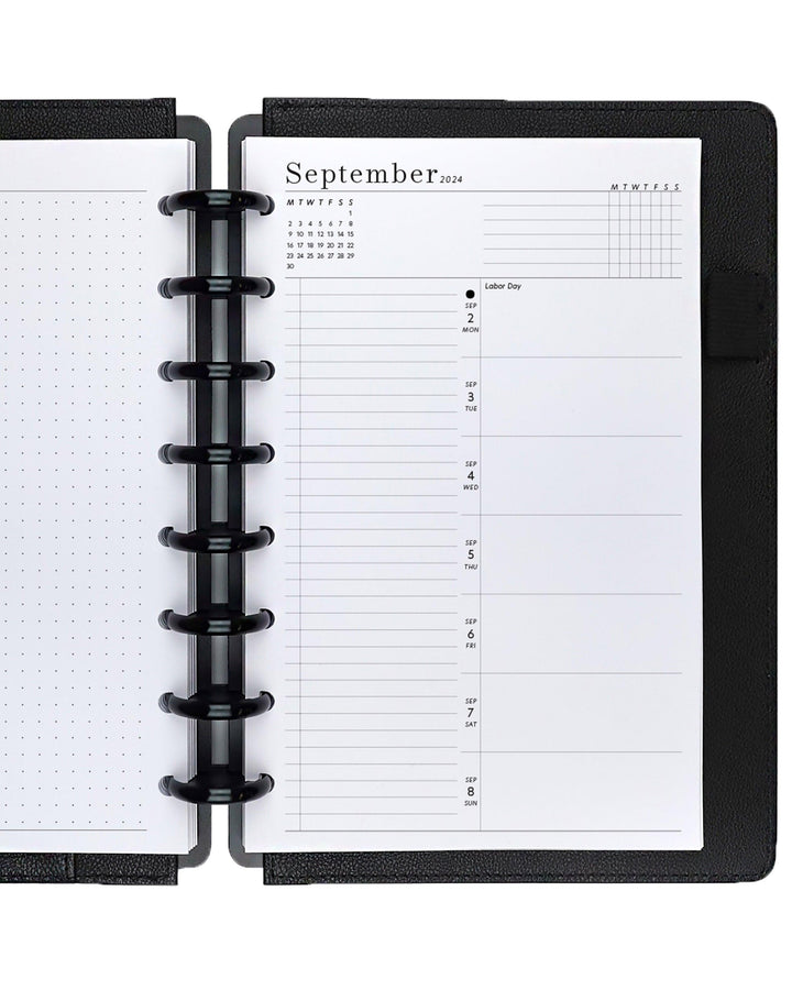 Weekly planner inserts calendar pages for planning in your discbound and six ring planners by Janes agenda.