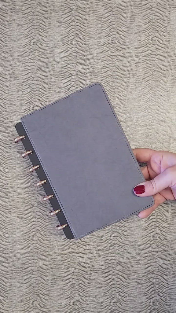 Dovetail Gray Vegan Leather Planner Cover by Jane's Agenda