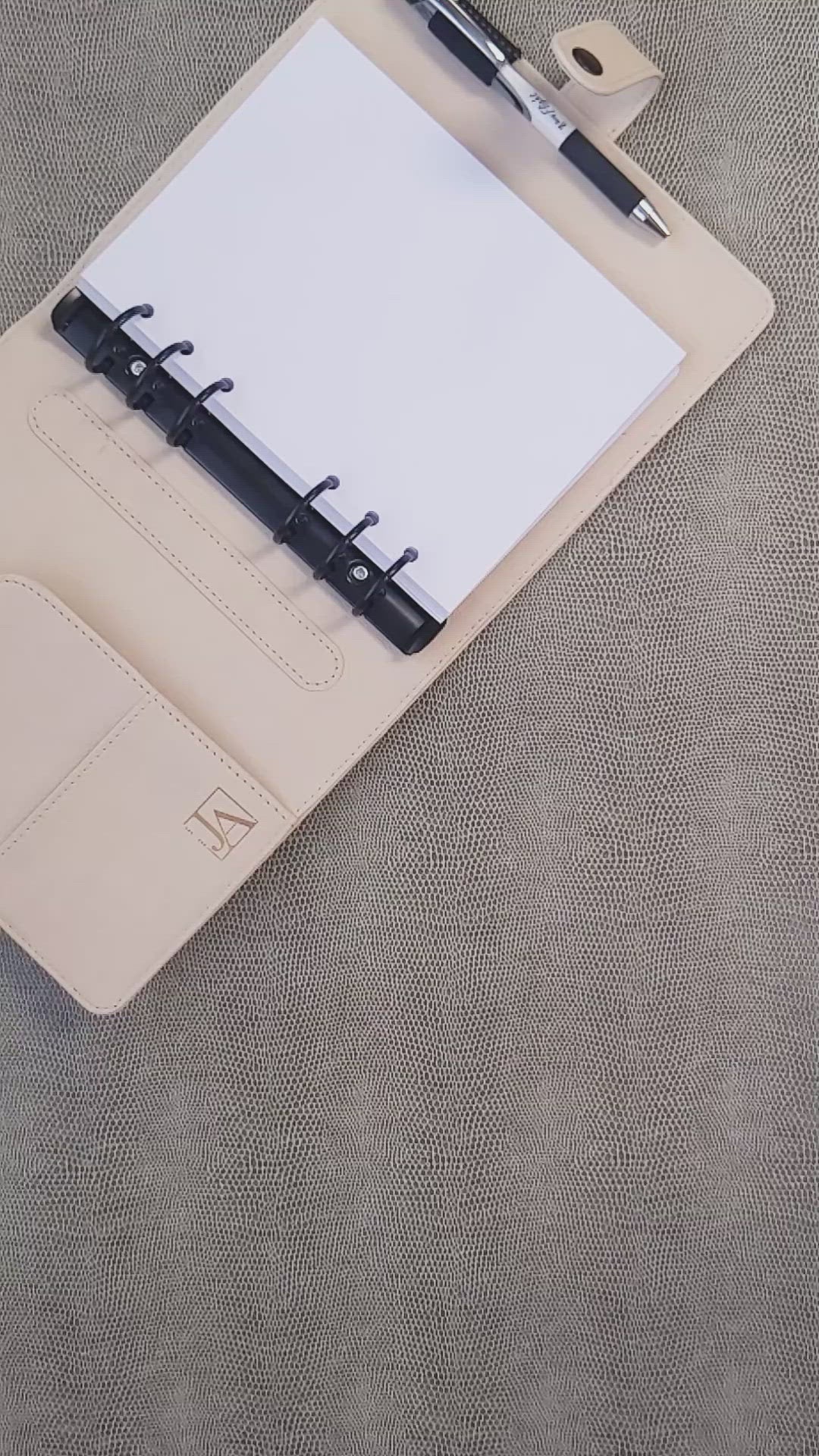 Creme Vegan Leather Planner Cover by Jane's Agenda
