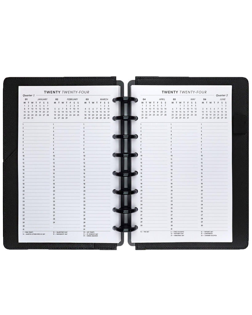 Monthly planner inserts refill pages for discbound and six ring planners by Janes agenda.