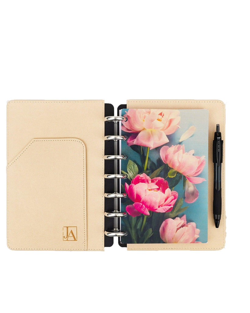 Premium vegan leather planner covers for discbound planner systems by Jane's Agenda.