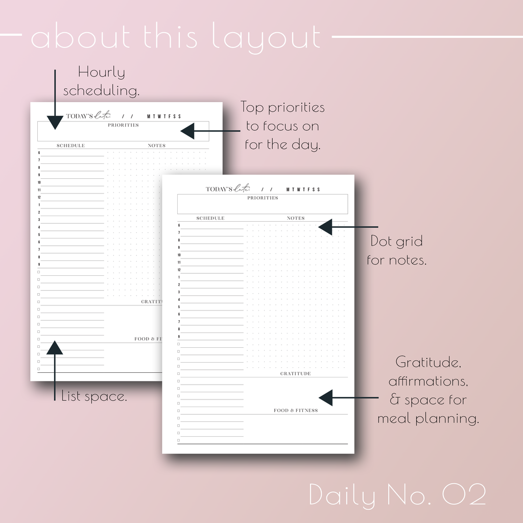 Printable planner inserts by Jane's Agenda®.