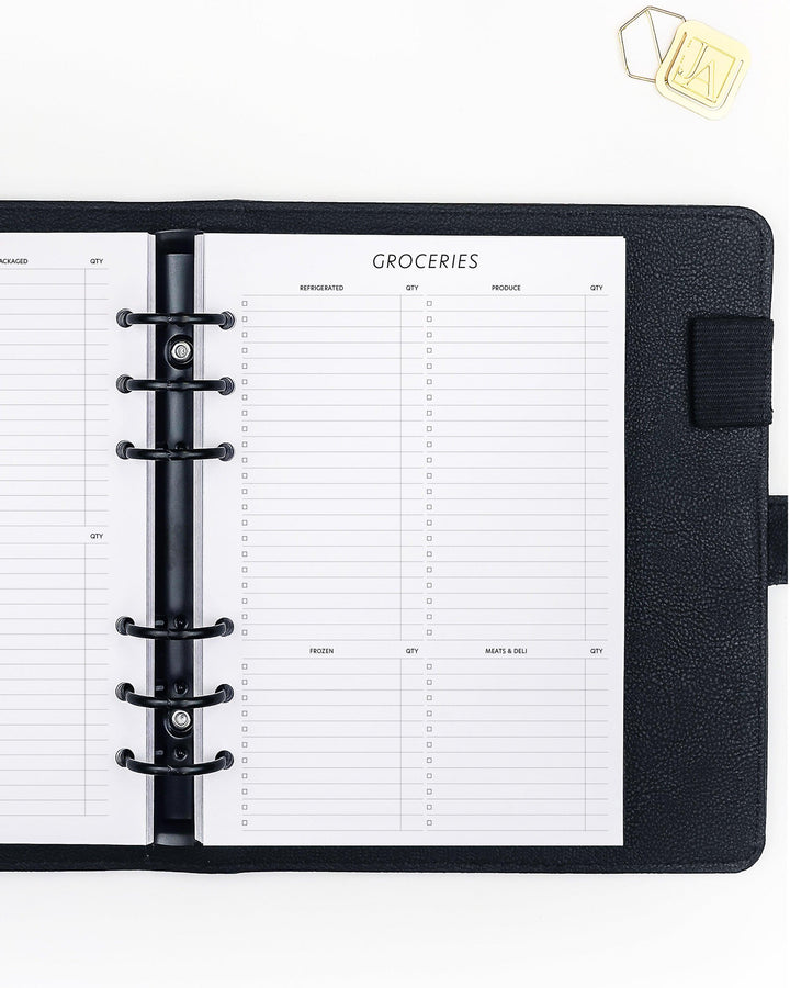 Grocery List Planner Inserts For Discbound and Six Ring Planner Systems by Jane's Agenda.