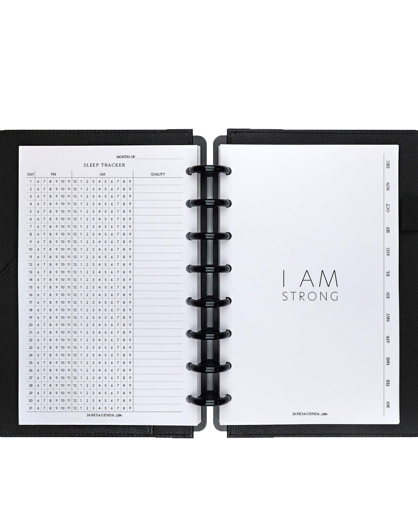 Weekly Self care planner inserts for discbound and six ring planner systems by Jane's Agenda®.