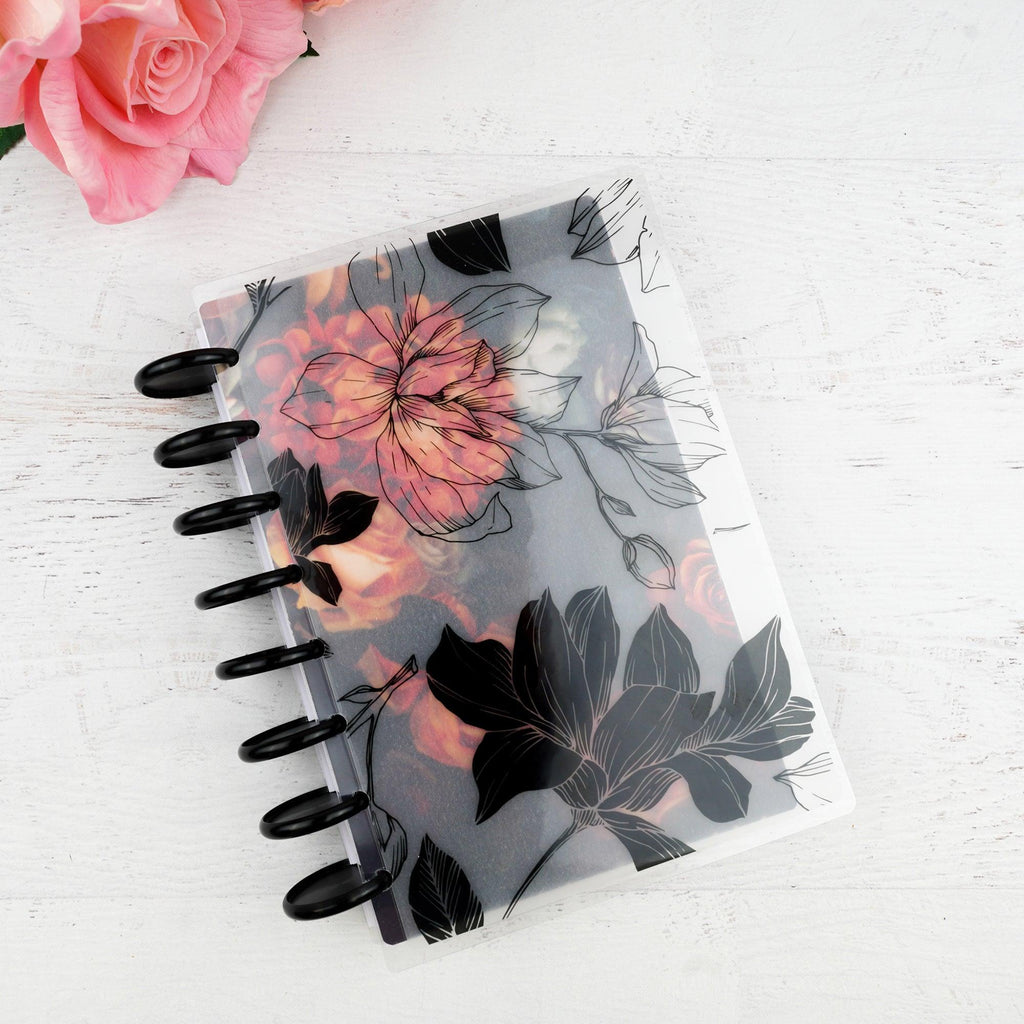 Magnolia Floral Planner Cover Vellum for Mini, Junior, Classic, and Letter size discbound planners and notebooks by Jane's Agenda
