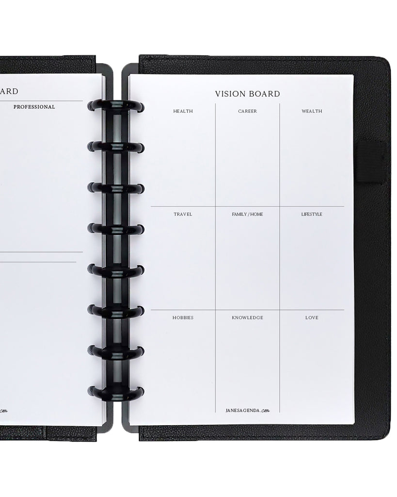 Manifestation journal planner inserts refill pages for discbound and six ring planners by Janes Agenda.