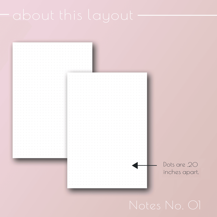 Dot Grid Notes Planner Inserts By Jane's Agenda.