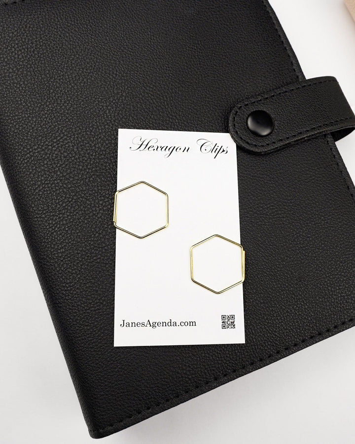 Gold metal paperclips for discbound and six ring planner binder systems by Jane's Agenda.