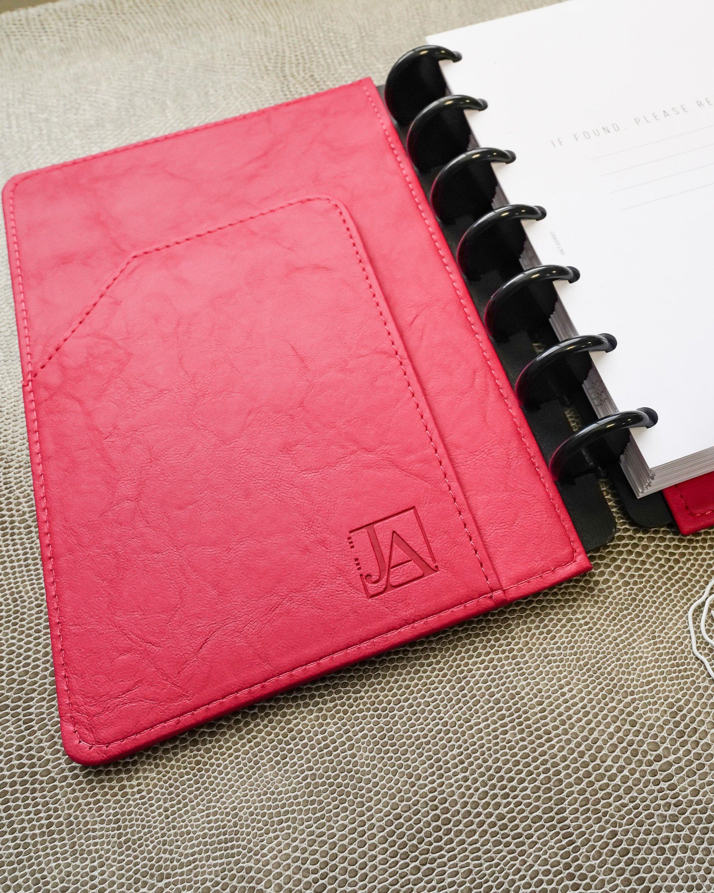 Sweet Pink | A5 | Croc Vegan Leather | Discbound | Agenda | Journal 2024 | Planner