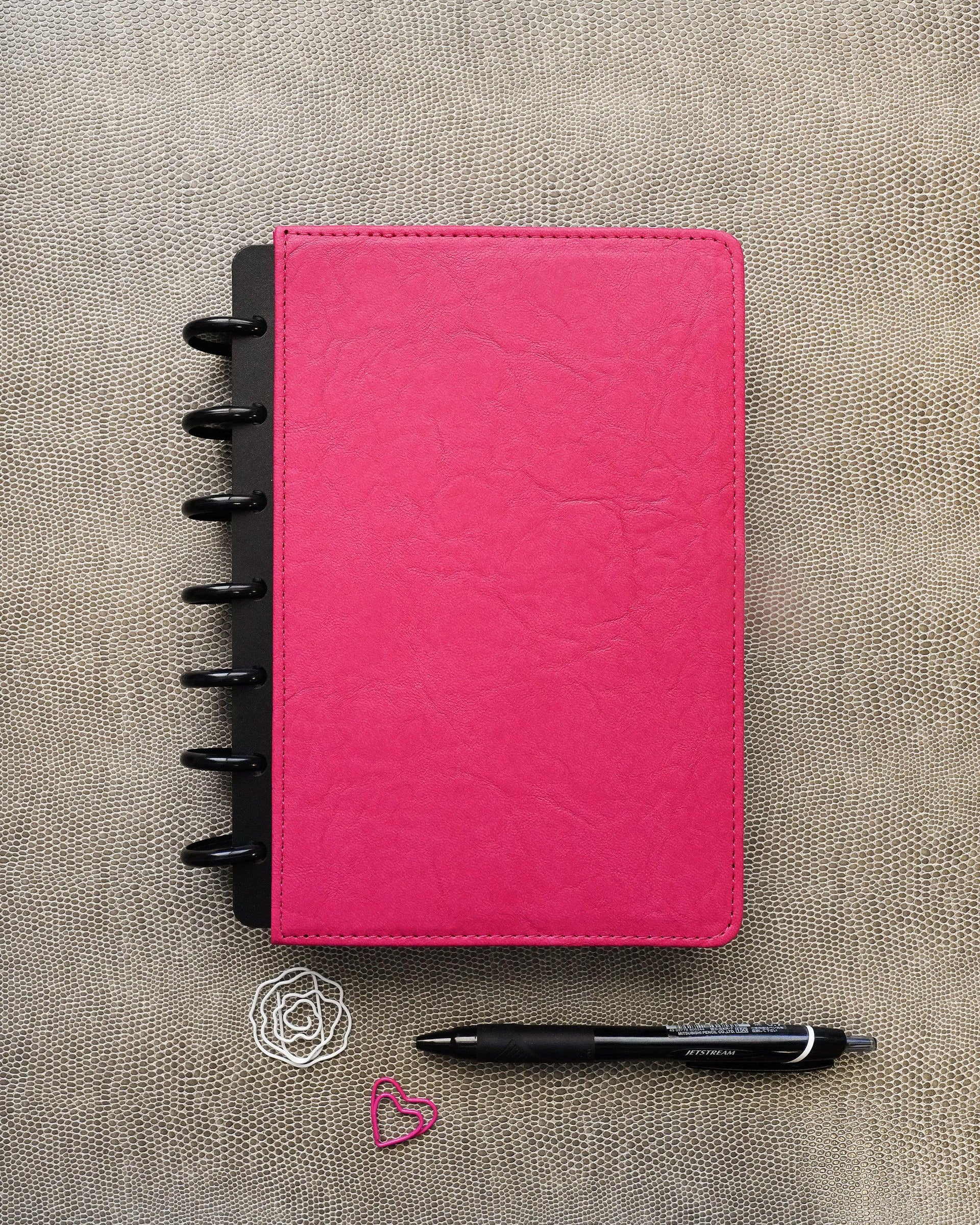 Vegan Leather Planner Cover | Discbound | French Rose - Jane's Agenda®