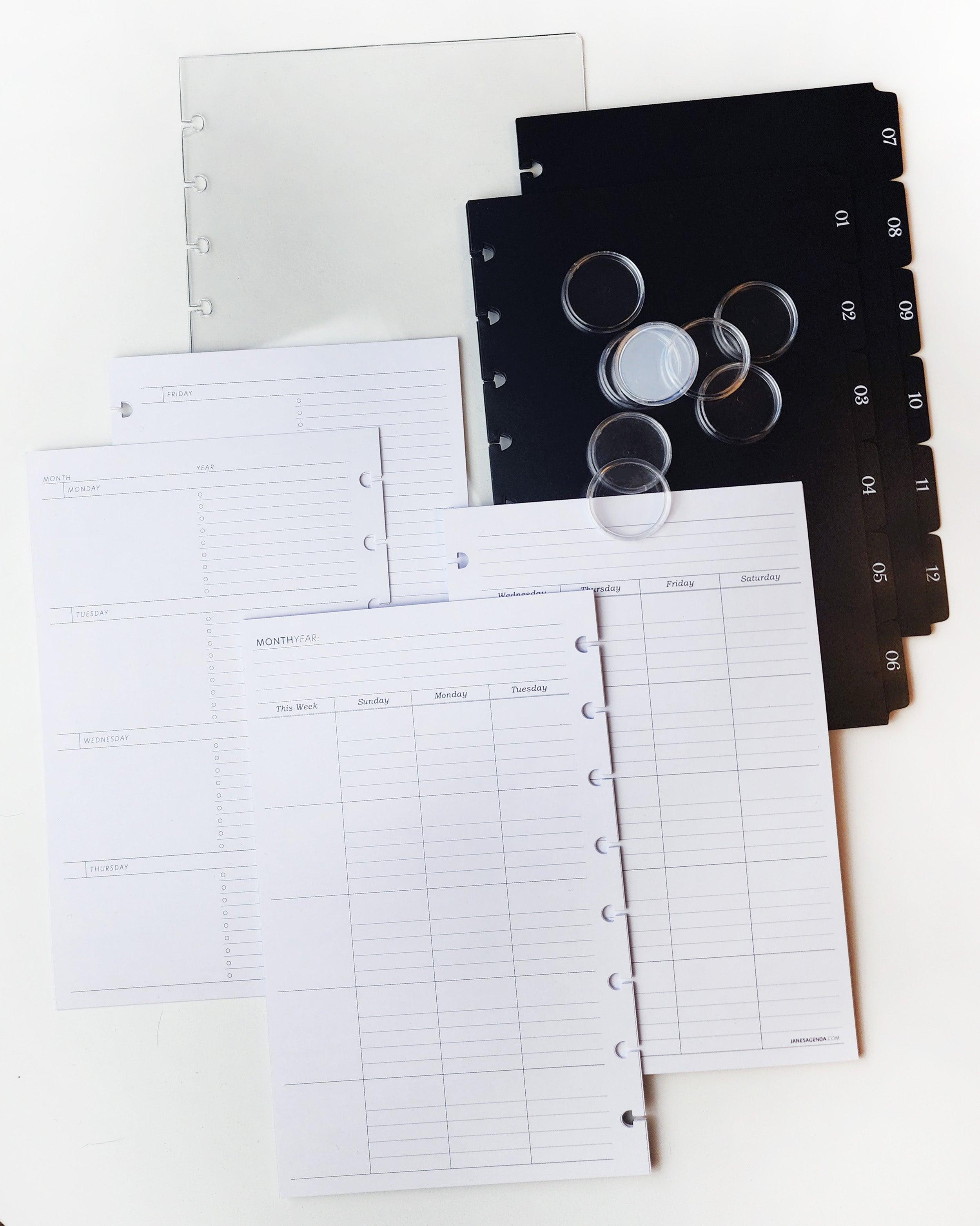 Tabbed Planner Dividers  Monthly or Blank Options by Jane's Agenda®