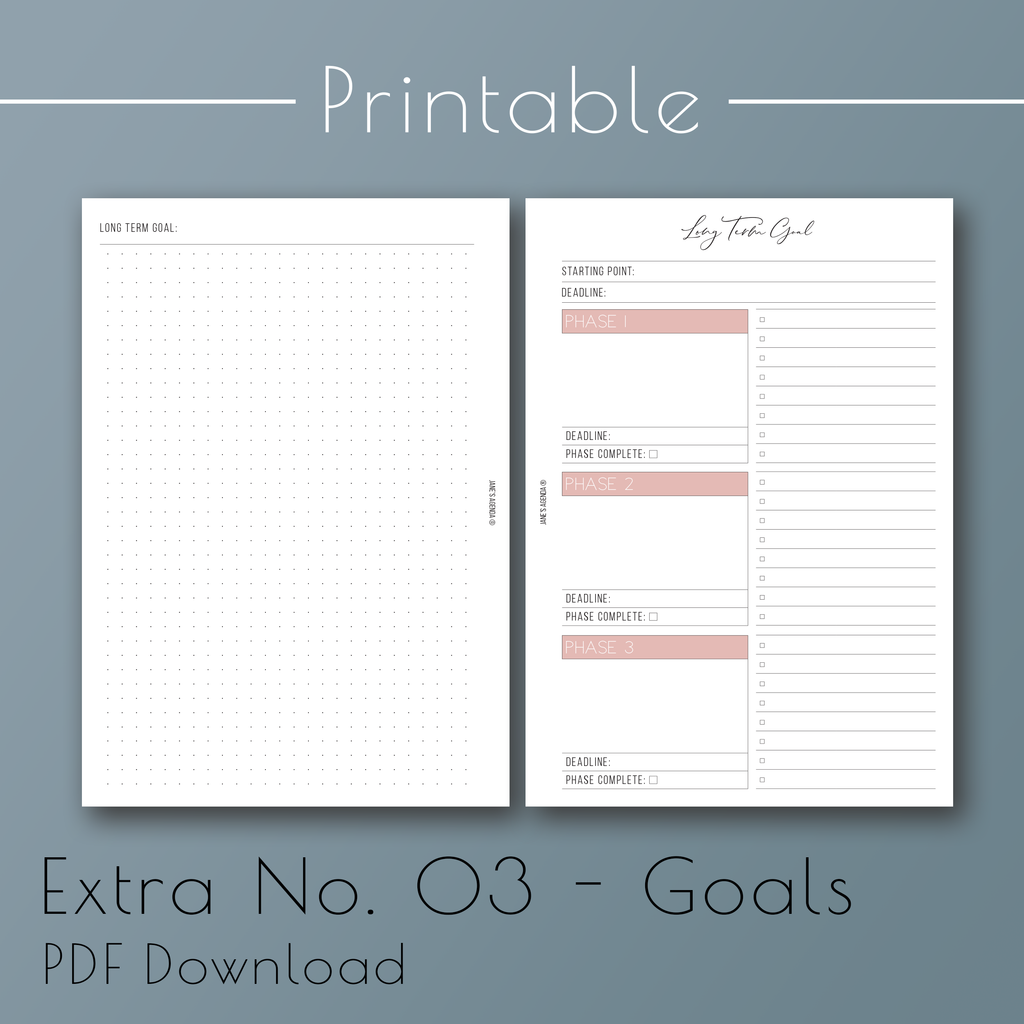 Goals Printable Planner Inserts by Jane's Agenda