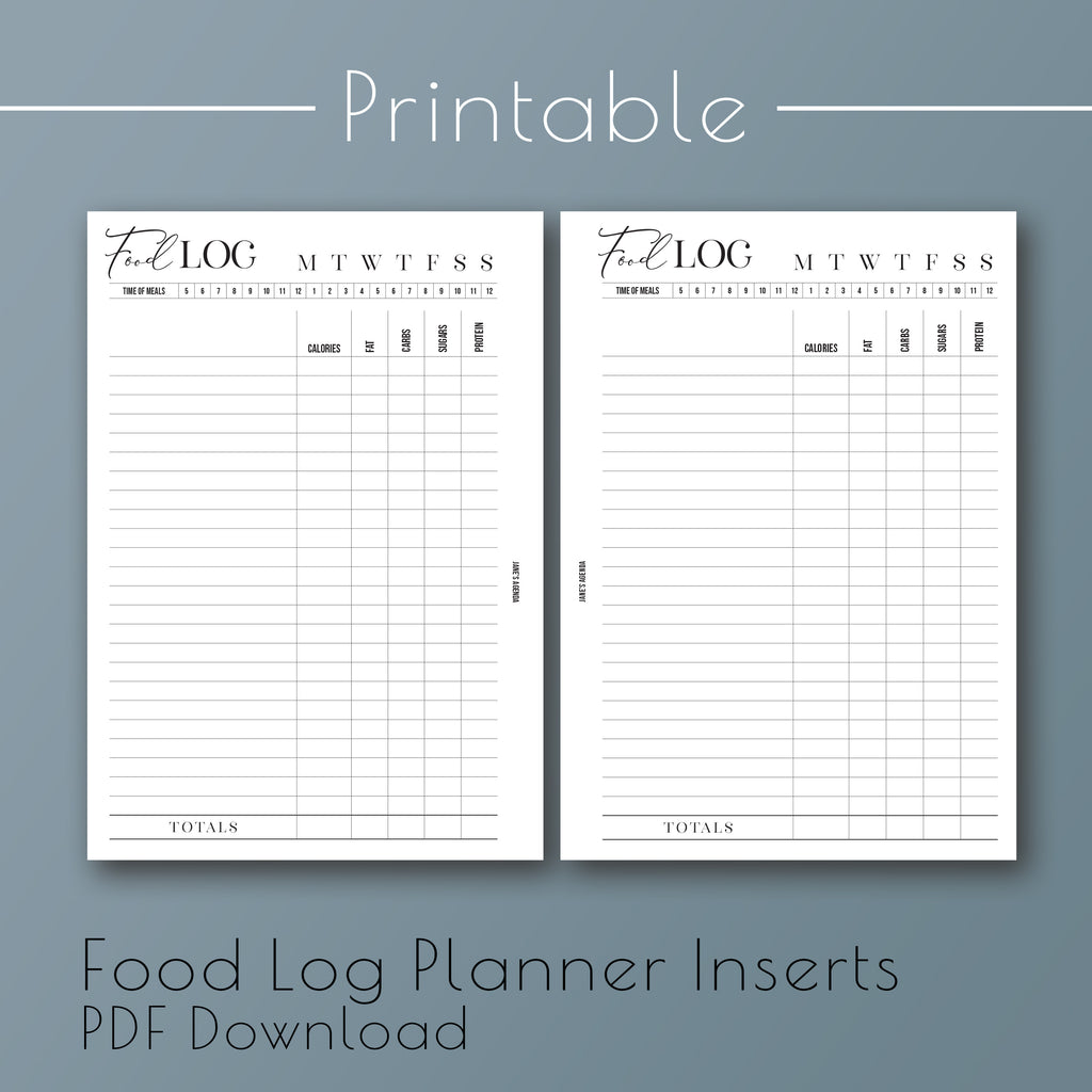 Printable Planner Inserts - Vic's Journal