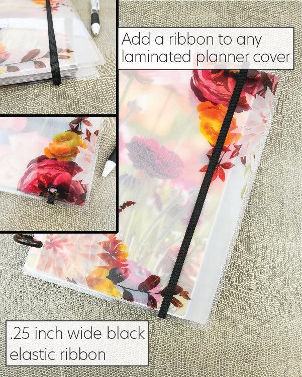 Watercolor Blooms Denim Floral Disc-Bound Laminated Planner Cover