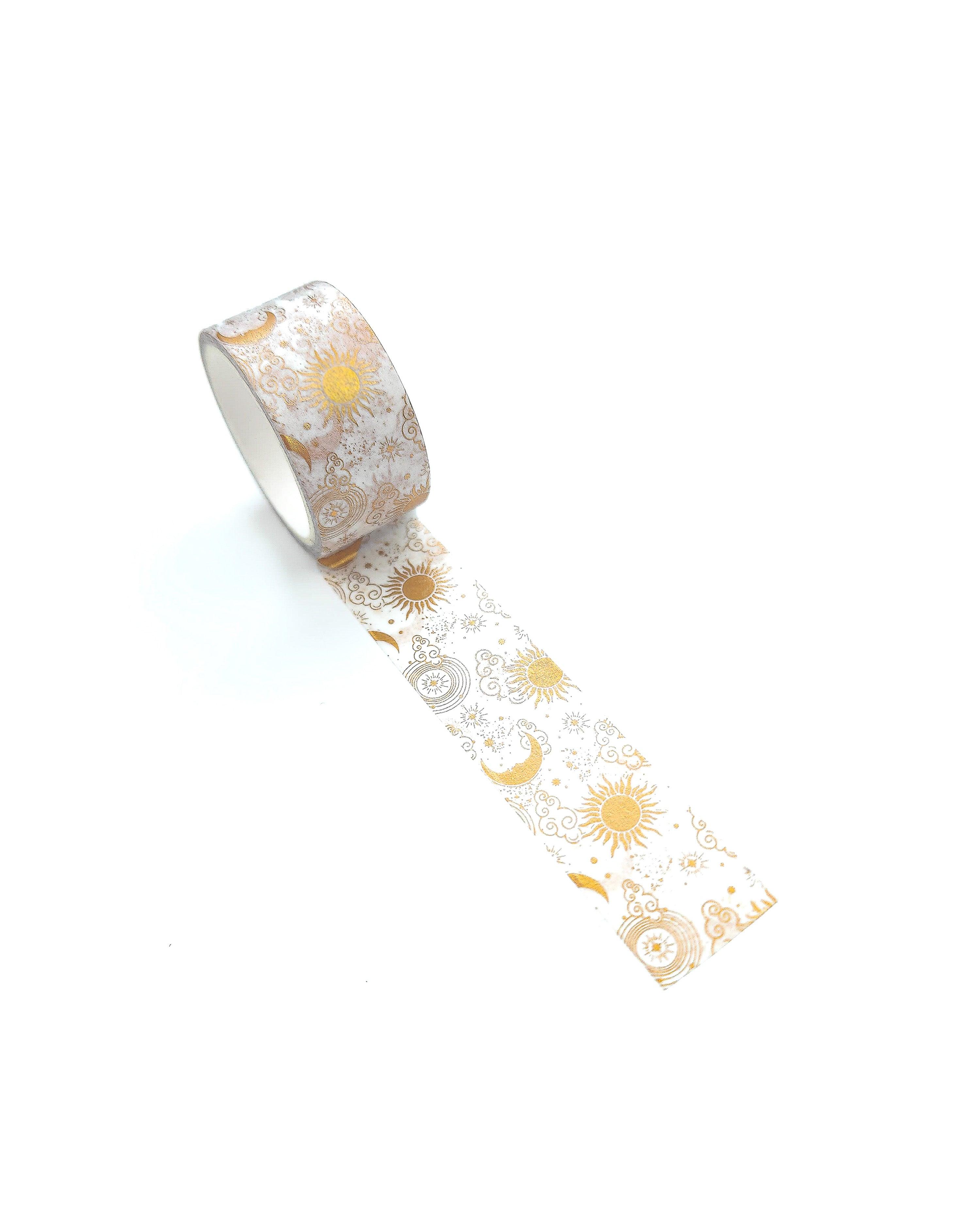 Gold foiled celestial washi tape by Jane's Agenda.