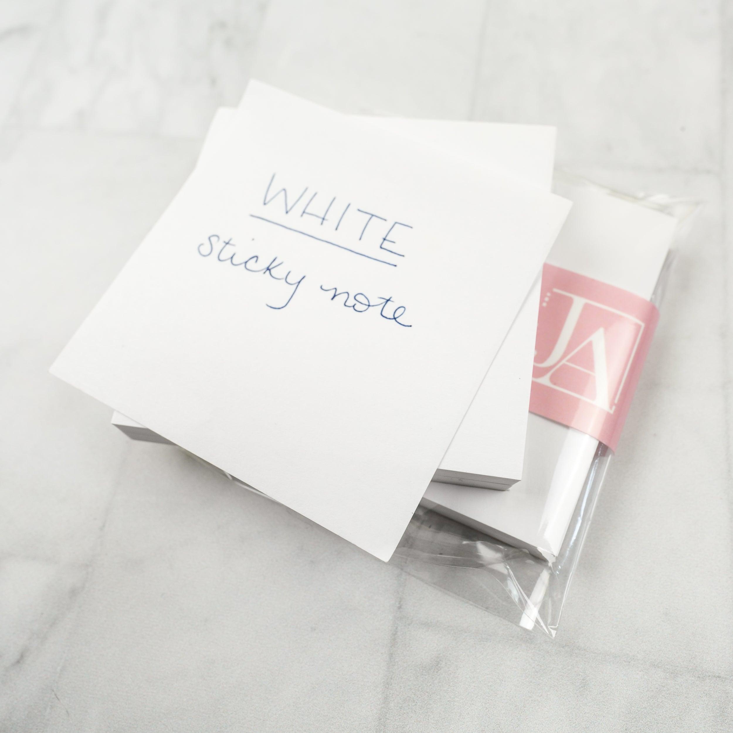 Adhesive Sticky Notes, White